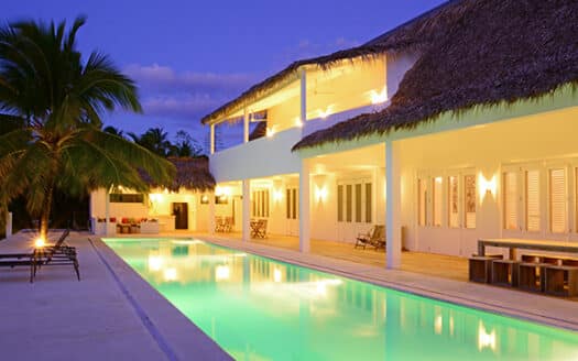 Luxurious beachfront villa in private community