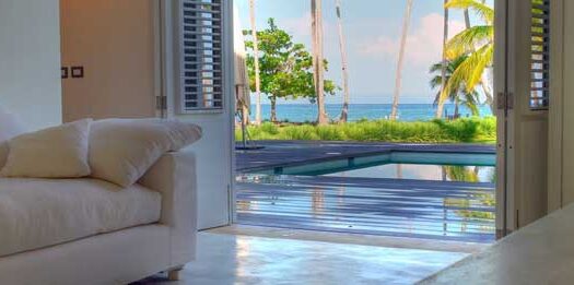 Luxurious beachfront villa in private community