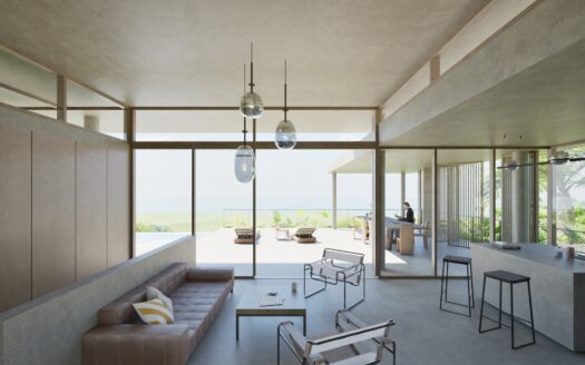 Villa de 3 habitaciones en preventa en comunidad ecológica con vista al mar